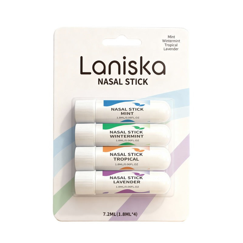 Laniska Nasal Stick 4-Pack (Mint, Wintermint, Tropical, Lavender)