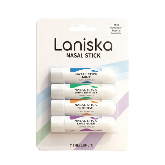 Laniska Nasal Stick 4-Pack (Mint, Wintermint, Tropical, Lavender)
